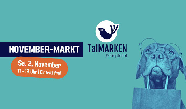 Mehr über den Artikel erfahren Talmarken – Novembermarkt am 2.11.2024 von 11.00 – 17.00 Uhr