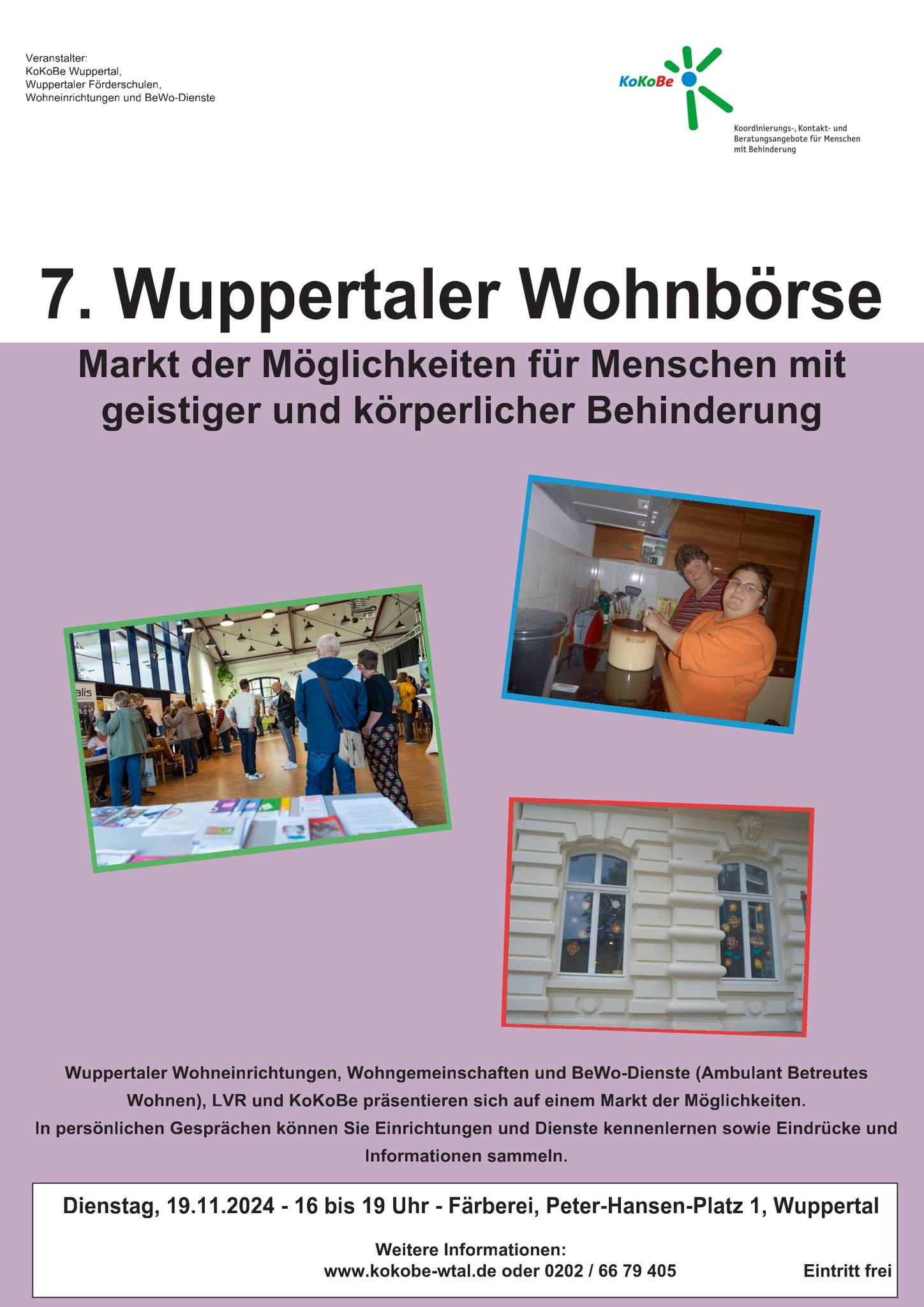 Mehr über den Artikel erfahren Wohnbörse für Menschen mit geistigen und körperlichen Behinderungen am 19.11.2024, 19.00 Uhr