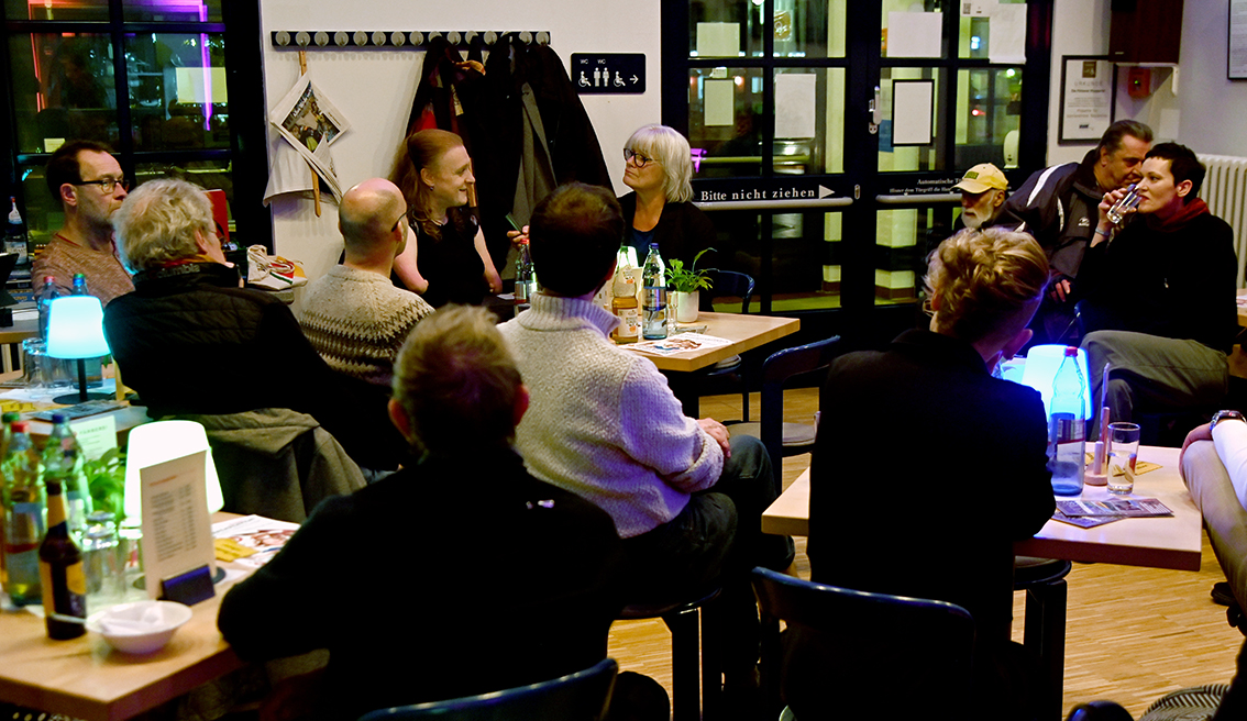 Interviewsituation mit Publikum